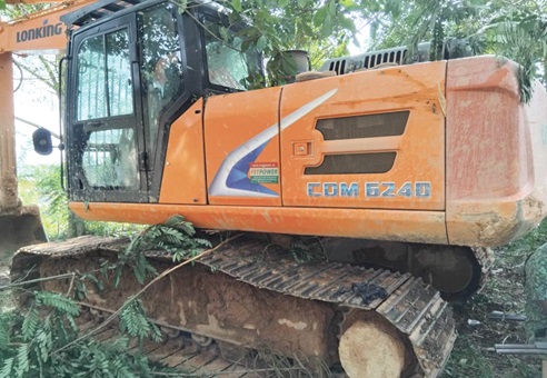 One of the excavators impounded by the taskforce 