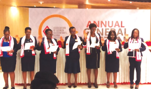 Newly elected executive of AWAG taking the oath of office at the annual general meeting