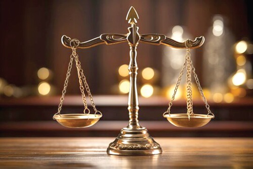The scales of justice, a symbol of the judiciary