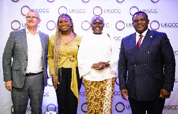 From L-R: Keith McMahon, Deputy British High Commissioner to Ghana; Shirgade Laryea, UKGCC Senior Trade Services Manager; Adjoba Kyiamah, UKGCC Executive Director; Honourable Samuel Nartey George, Minister of Communications, Digital Technology, and Innovations