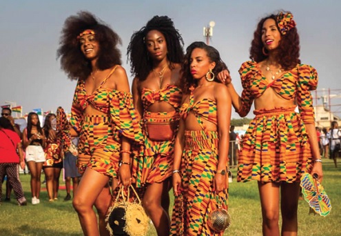 Participants in the Afrochella festival
