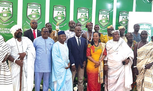  Haruna Iddrisu (4th from left), Education Minister with dignitaries after the launch