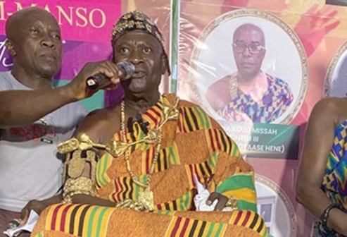 Obrempong Sintim Poku delivering his address at the ceremony