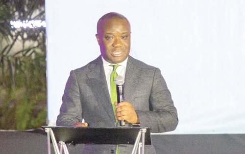 Felix Kwakye Ofosu, Minister of Government Communications, speaking at the World Press Freedom Day 2025 in Accra. Picture: ESTHER ADJORKOR ADJEI 