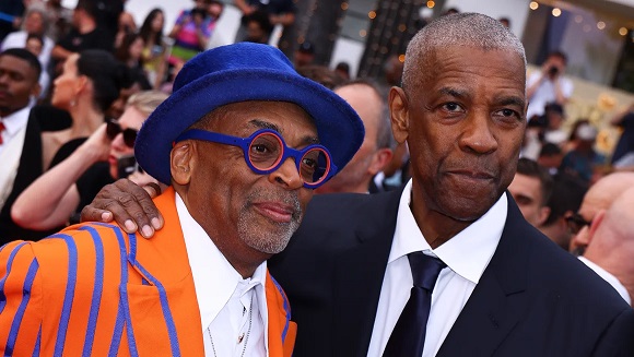 Denzel Washington gets a surprise honor from Spike Lee at ‘Highest 2 Lowest’ premiere in Cannes