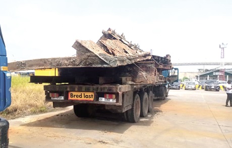 The truckloads of the seized shipwreck materials