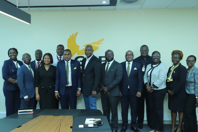 Officials of the GCGL and GCB Bank PLC after the meeting. Picture: EDNA SALVO KOTEY 