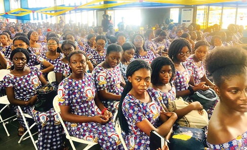 A section of the students at the speech and prize-giving day