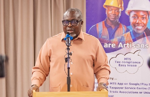 Anthony Kwasi Sarpong (inset) addressing the media