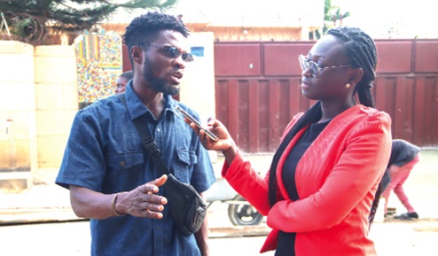 Heneba Kwadwo Safo, Founder, Buzstopboys, being interviewed by our reporter. Picture: ELVIS NII NOI DOWUONA Heneba Kwadwo Safo, Founder, Buzstopboys, being interviewed by our reporter. Picture: ELVIS NII NOI DOWUONA