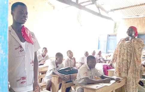 Pupils in one of the classrooms Pupils in one of the classrooms