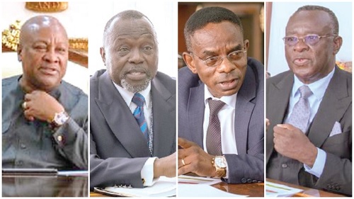President John Dramani Mahama, Dr Dominic Ayine — Attorney-General and Minister of Justice, Johnson Akuamoah Asiedu — Auditor-General, Justice Paul Baffoe-Bonnie — Acting Chief Justice