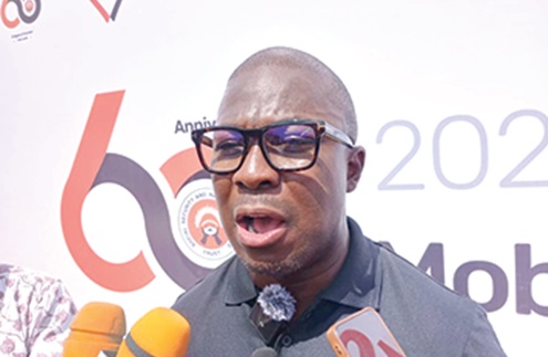Kwesi Afreh Biney (inset), Director-General of SSNIT, addressing the participants in Koforidua 