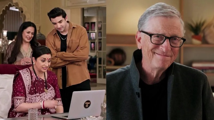 Bill Gates appeared on Thursday night's episode to talk about maternal and child health with Smriti Irani