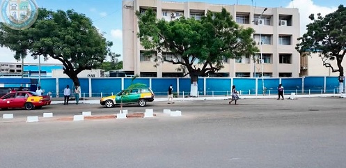 The beautified frontage of the TMA main office complex at Tema Community One