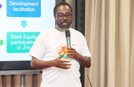 Prof. Kobby Mensah, CEO, Ghana Tourism Development Company, addressing the forum. Picture: ELVIS NII NOI DOWUONA 