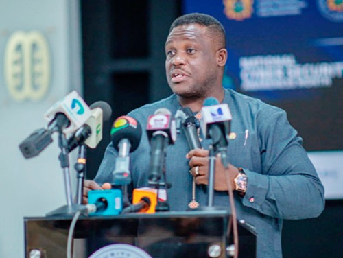 Samuel Nartey George, Minister of Communication, Digital Technology and Innovations, speaking at the event