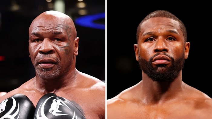 Tyson (left) and Mayweather are regarded as two of the best boxers of all time