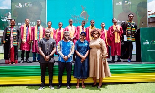 Torwomenye Kwesi Mawuli Azaglo (2nd from left), Founder of FOA, with other invited guests and beneficiaries of the initiative
