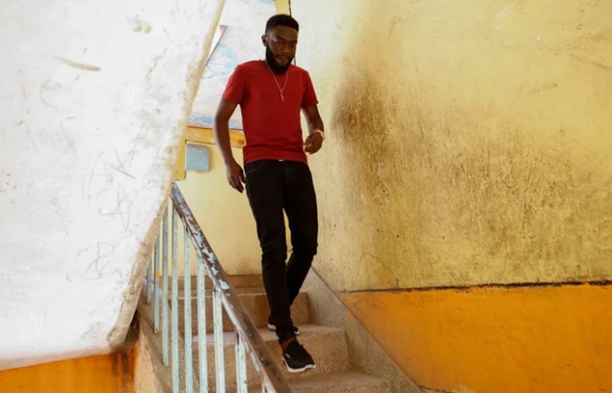 Duncan Okindo in Nairobi. He says he was lured to Thailand last year by the promise of a customer service job but was forced to work in a scam compound. REUTERS/Thomas Mukoya