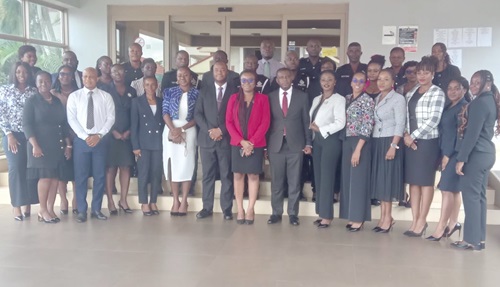 Officials of International Justice Mission and participants who attended the training session