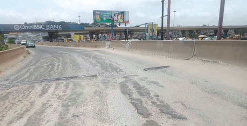 Some worn-out expansion joints on the Mallam Interchange Some worn-out expansion joints on the Mallam Interchange