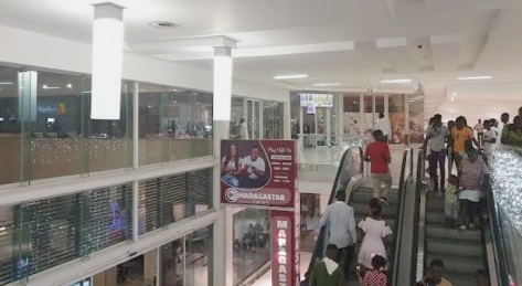 Some holidaymakers at the West Hills Mall in Accra Some holidaymakers at the West Hills Mall in Accra