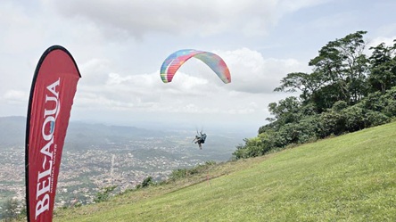 Paragliding, one of the latest addition to the Kwahu Easter festivities Paragliding, one of the latest addition to the Kwahu Easter festivities