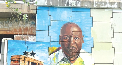 A painting of President John Dramani Mahama A painting of President John Dramani Mahama