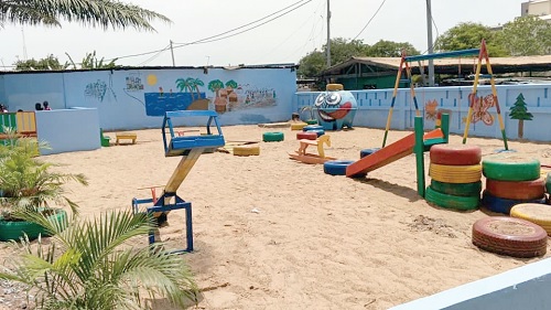 The exact spot where the microlight aircraft crashed has been converted into a playground for the learners The exact spot where the microlight aircraft crashed has been converted into a playground for the learners