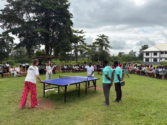 VTTAG donates ITTF-standard table tennis equipment to Wioso Senior High School
