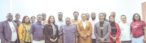 Staff of GCB Bank and a delegation from the Ministry of Trade, Agribusiness and Industry
