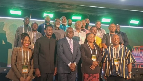 Mr Eric Opoku (3rd from irght) with some of the dignitaries after the launch