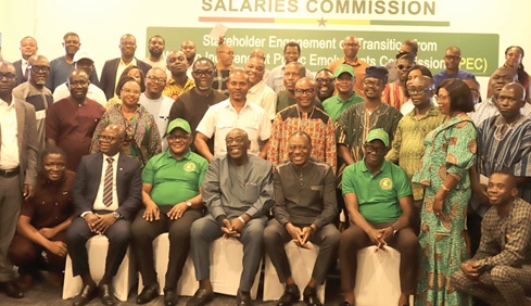 Stakeholders after the meeting  Picture: EDNA SALVO KOTEY