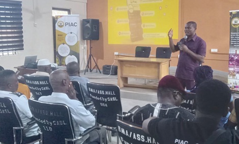 Samuel Bekoe, Technical Sub-Committee Chairman at PIAC, addressing the forum