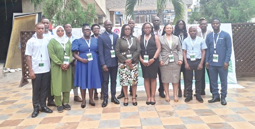 Dr Ruby Asmah (middle), a Chief Research Scientist at CSIR-WRI,  with some participants in the inception meeting of the BIOFOWARD project