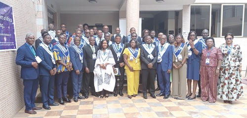 Inductees and members with dignitaries after the General Assembly of the Association of Conflict, Peace and Security Experts in Africa (ACPSEA)