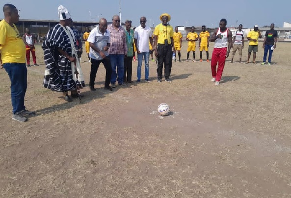 Ceremonial kick-off before last year's men's football match of the Dagaaba-Frafra Friendship Games