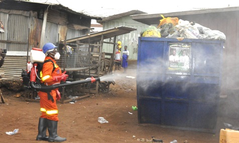 The fumigation exercise at the Ho Central Market