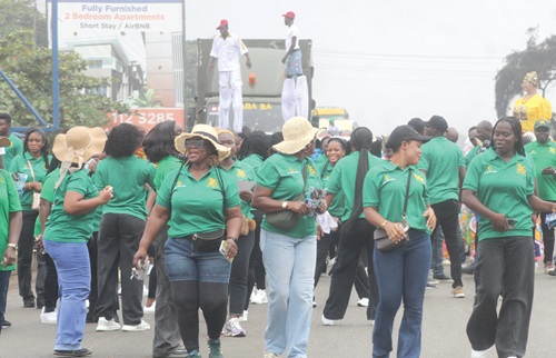 Some participants in the health walk. Picture: ESTHER ADJORKOR ADJEI Some participants in the health walk. Picture: ESTHER ADJORKOR ADJEI