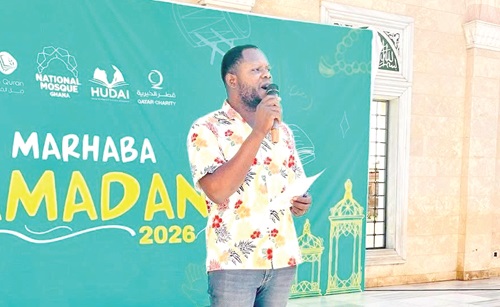 Jabir Ameer Yaadiga Kango (inset), Deputy Administrator at the National Mosque, addressing the forum­