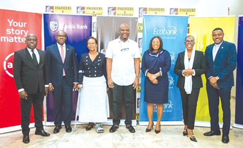 Ibrahim Mahama (middle), CEO of E&amp;P, with Executive Management members of Stanbic Bank, Ecobank and ABSA Bank Ghana 