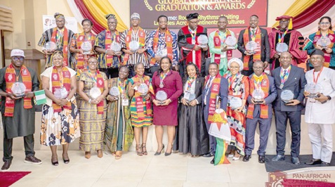 Dr. Francis Severin with the graduates
