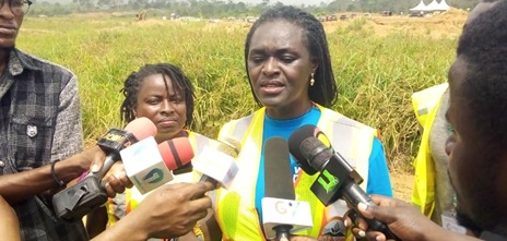 Prof. Nana Ama Brown Klutse, CEO, EPA, speaking to the media Prof. Nana Ama Brown Klutse, CEO, EPA, speaking to the media