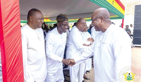 President John Mahama exchanging pleasantries with Ministers of State at the Jubilee House President John Mahama exchanging pleasantries with Ministers of State at the Jubilee House