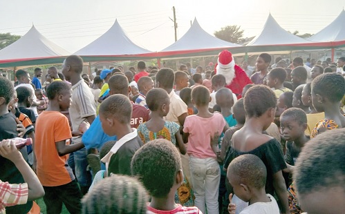 Some of the children  dancing at the event