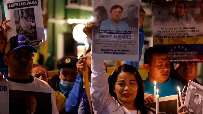 Protesters in Colombia have been calling for the release of political prisoners in Venezuela