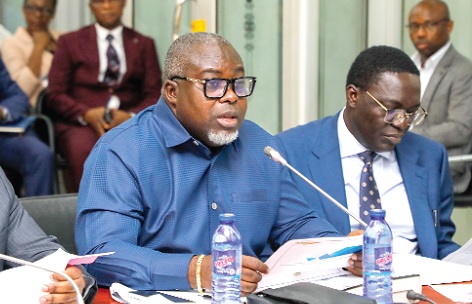 Anthony Kwasi Sarpong, Commissioner- General, Ghana Revenue Authority, answering questions at the Public Accounts Committee of Parliament. Picture: ELVIS NII NOI DOWUONA 