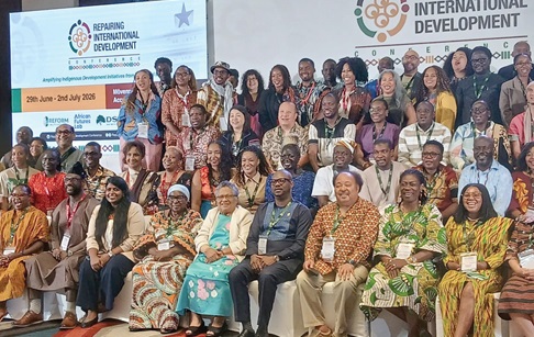 Participants in the Repairing International Development Conference  after the opening ceremony