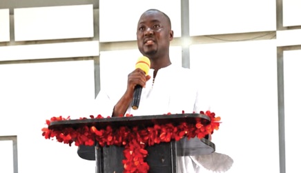 Abdul-Hafiz Adam, MCE for Gushegu,  addressing the congregation
